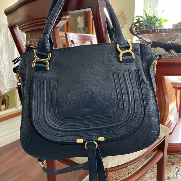 Chloe Handbags - Marcie Navy Blue Chloe Bag!